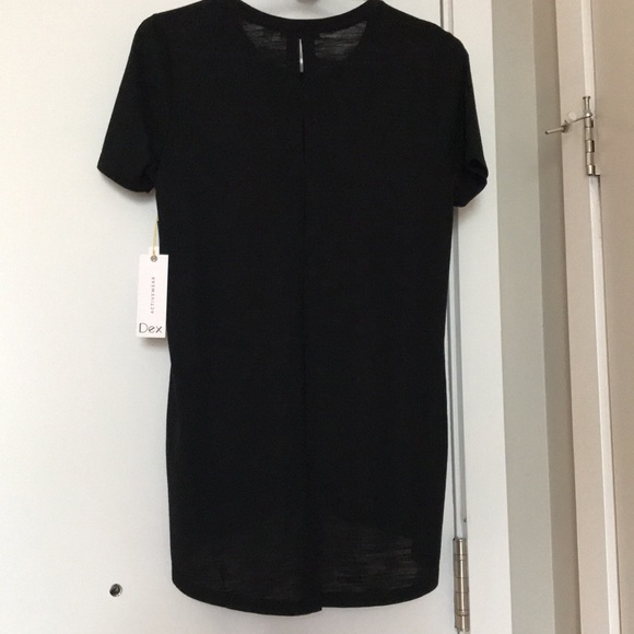 size medium black Dex viscose long tee - Picture 2 of 5